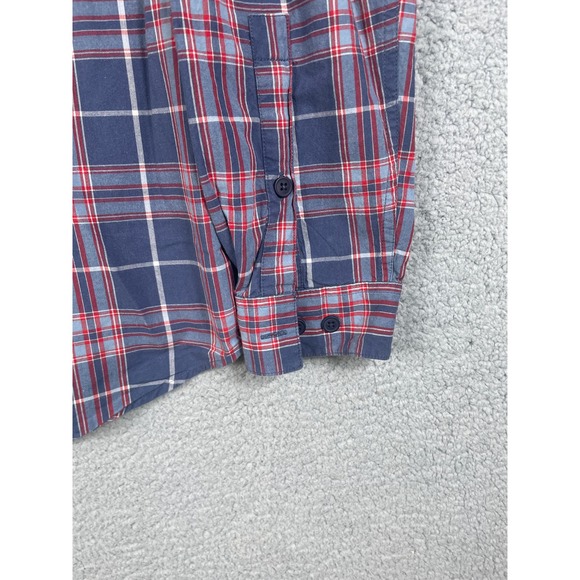 Columbia Men's Blue Red Plaid Button Up Shirt Size L - Picture 6 of 9